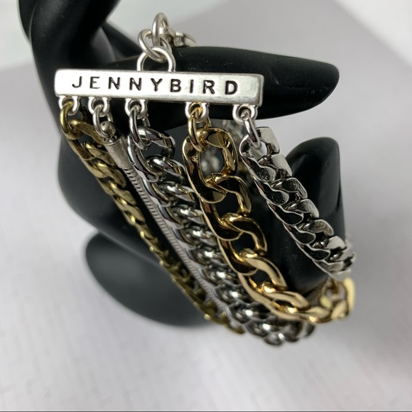 Jenny Bird Mixed Metal Cuff Bracelet 5 Strand - Picture 6 of 8
